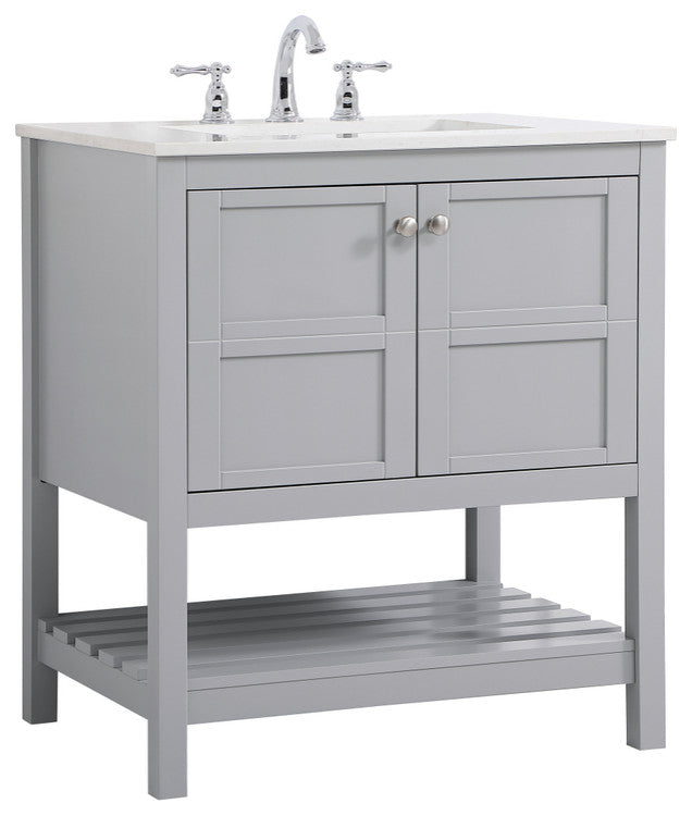 Tucker Grey 30" Single Sink Bathroom Vanity