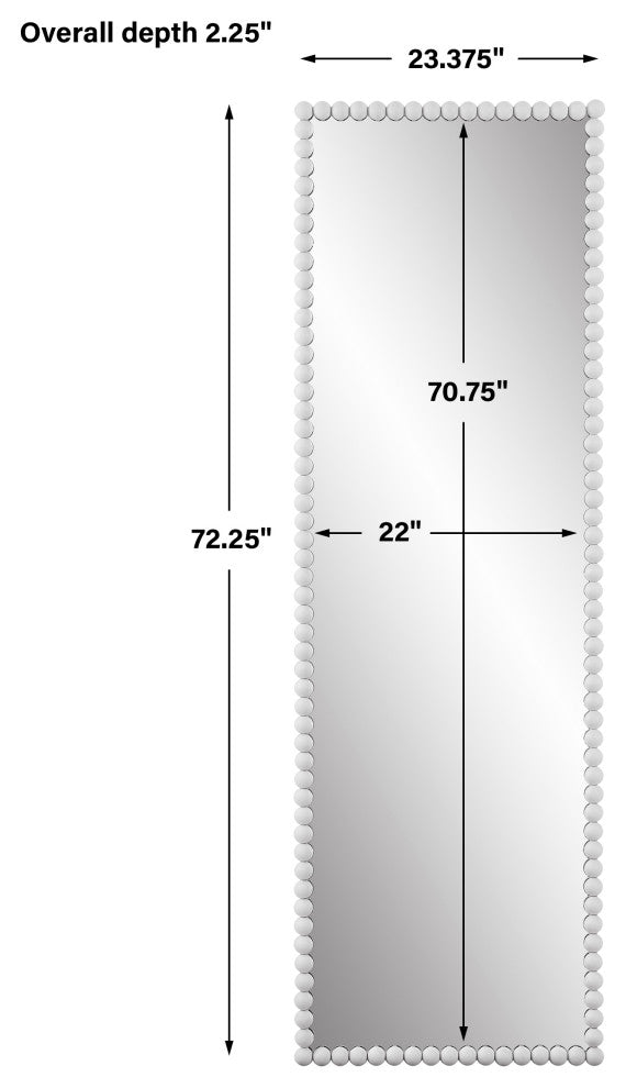 Uttermost Serna White Tall Mirror