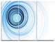 "Blue Radio Waves" Digital Metal Wall Art, 3 Panels, 36"x28"
