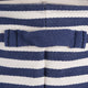 DII Pe Coated Cotton/Poly Laundry Hamper Stripe Nautical Blue Round