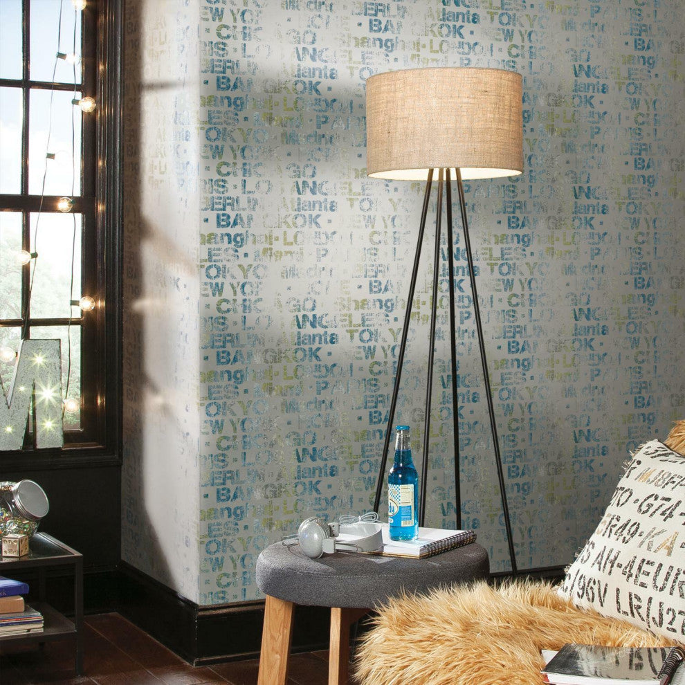 Blue & Green Cities Of The World Peel & Stick Wallpaper