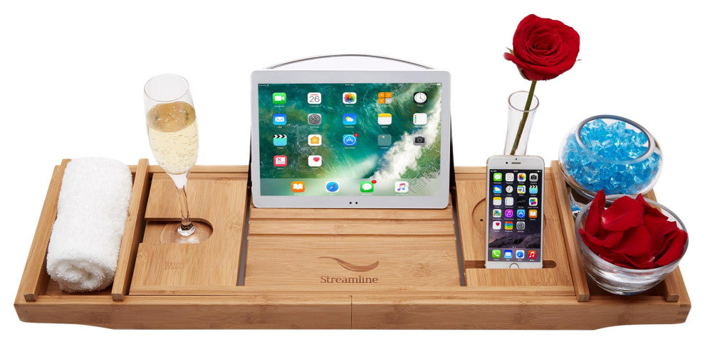 61" Streamline N480ORB-IN-ORB Soaking Clawfoot Tub and Tray With Internal Drain