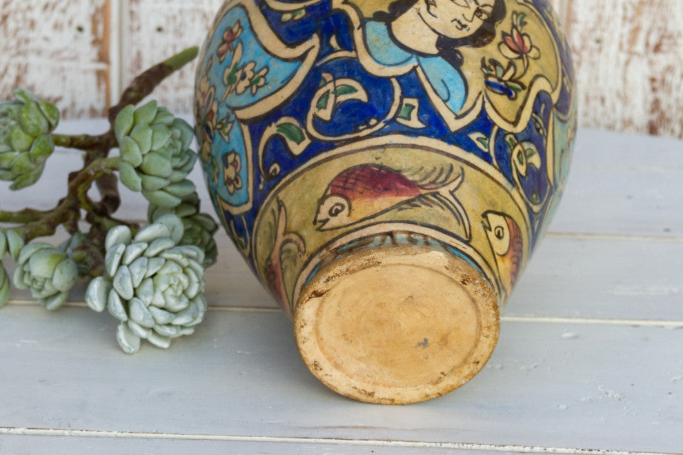 Beautiful Mughal Empire Painted Vase