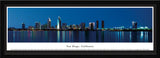 San Diego Skyline Panoramic Poster, California  , Select Frame
