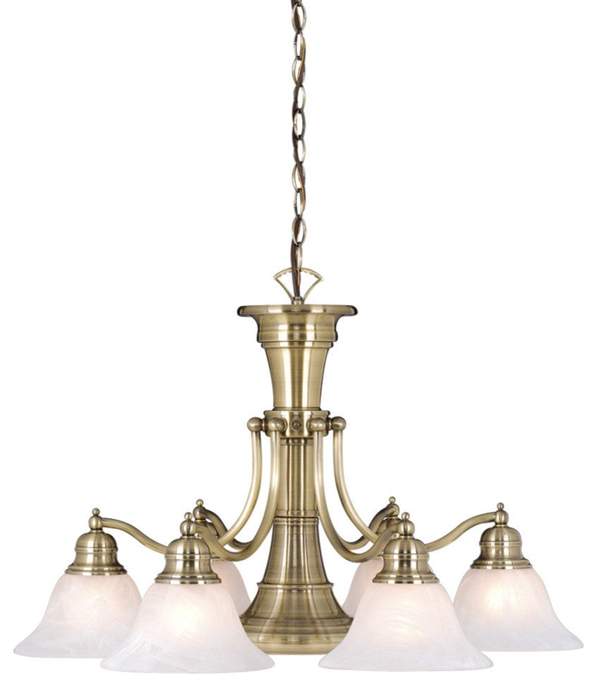 Standford 7L Chandelier Antique Brass