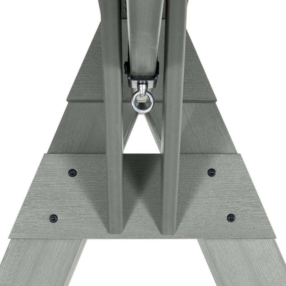 A-Frame Porch Swing Stand, Coastal Teak