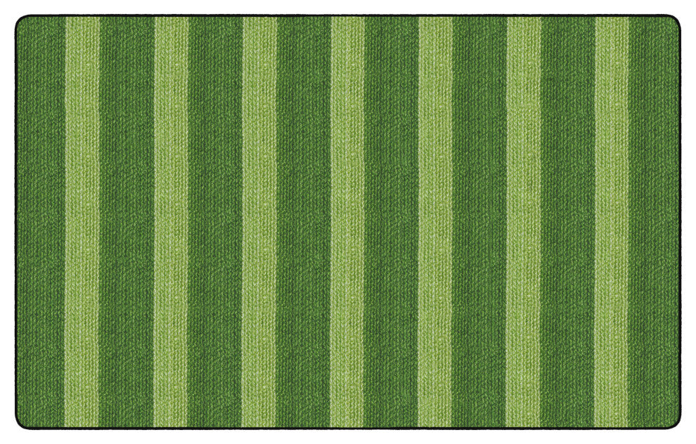 Flagship Carpets FA1007-44FS 7'6x12 Cozy BasketWeave Stripes/Green Rug