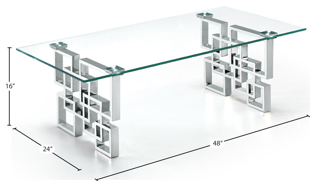 Alexis Chrome Coffee Table