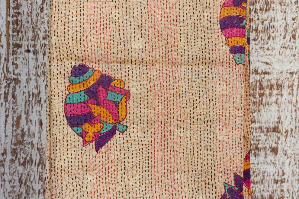 Beautiful Silk Kantha Scarf