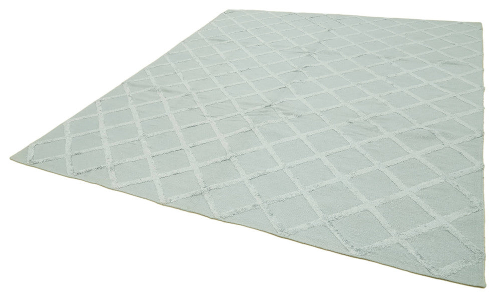 Rug N Carpet - Handmade Modern Design 8' 1'' x 10' 0'' Wool Flatweave Kilim Rug