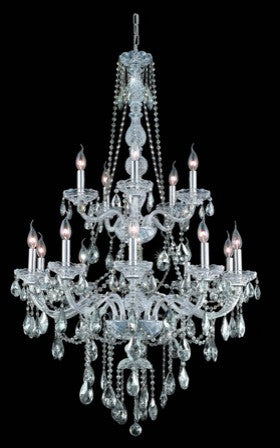 Elegant Verona Foyer Hall Light, Chrome Finish With Royal Cut Crystal