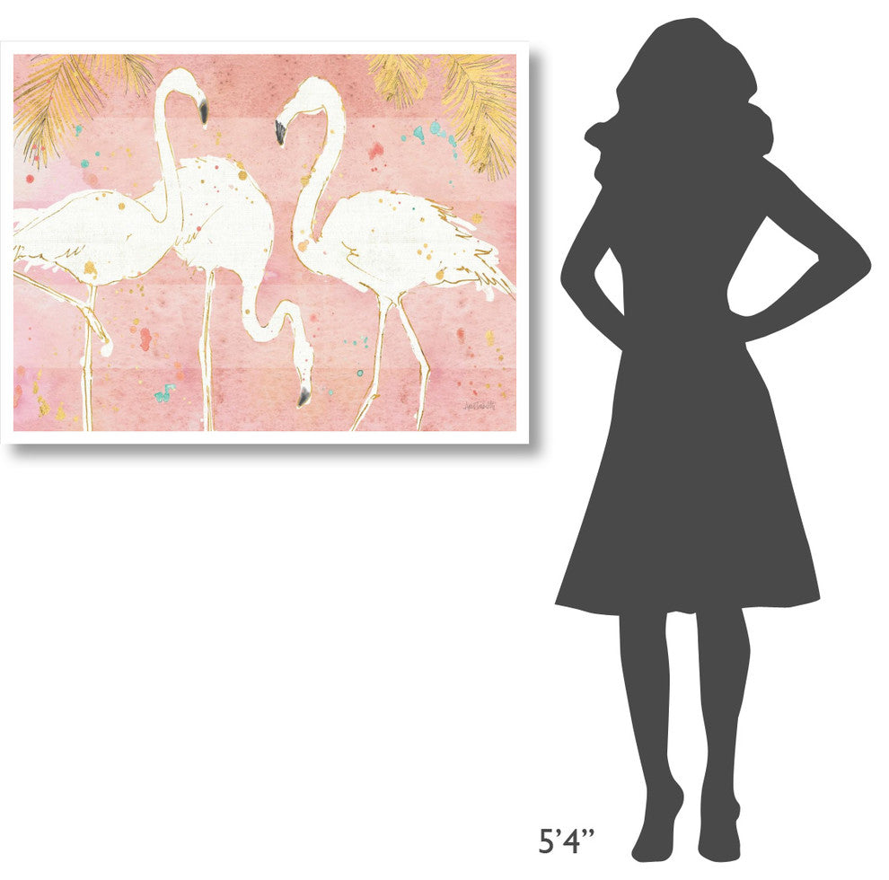 "Flamingo Fever IV" Digital Paper Print by Anne Tavoletti, 42"x32"