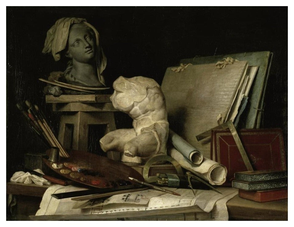"The Attributes of the Arts" Paper Print by Anne Vallayer-Coster, 24"x19"