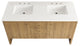 Hudson 60" Double Vanity, Light Natural Oak
