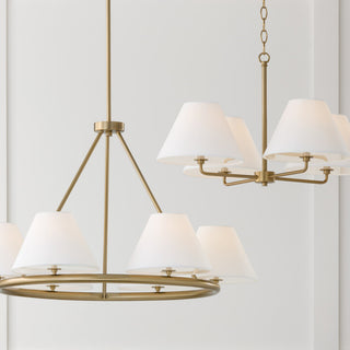Capital Lighting 453241 Parson 4 Light 39"W Chandelier - Matte Brass