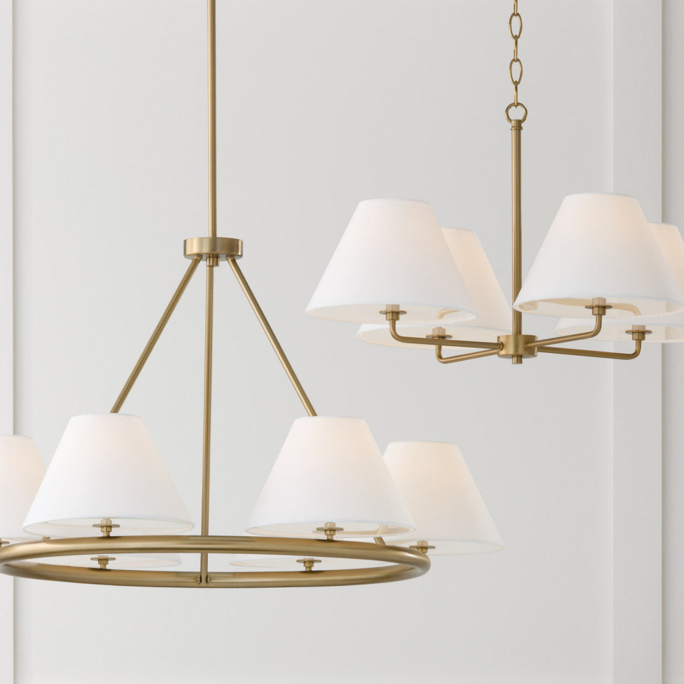 Capital Lighting 453241 Parson 4 Light 39"W Chandelier - Matte Brass