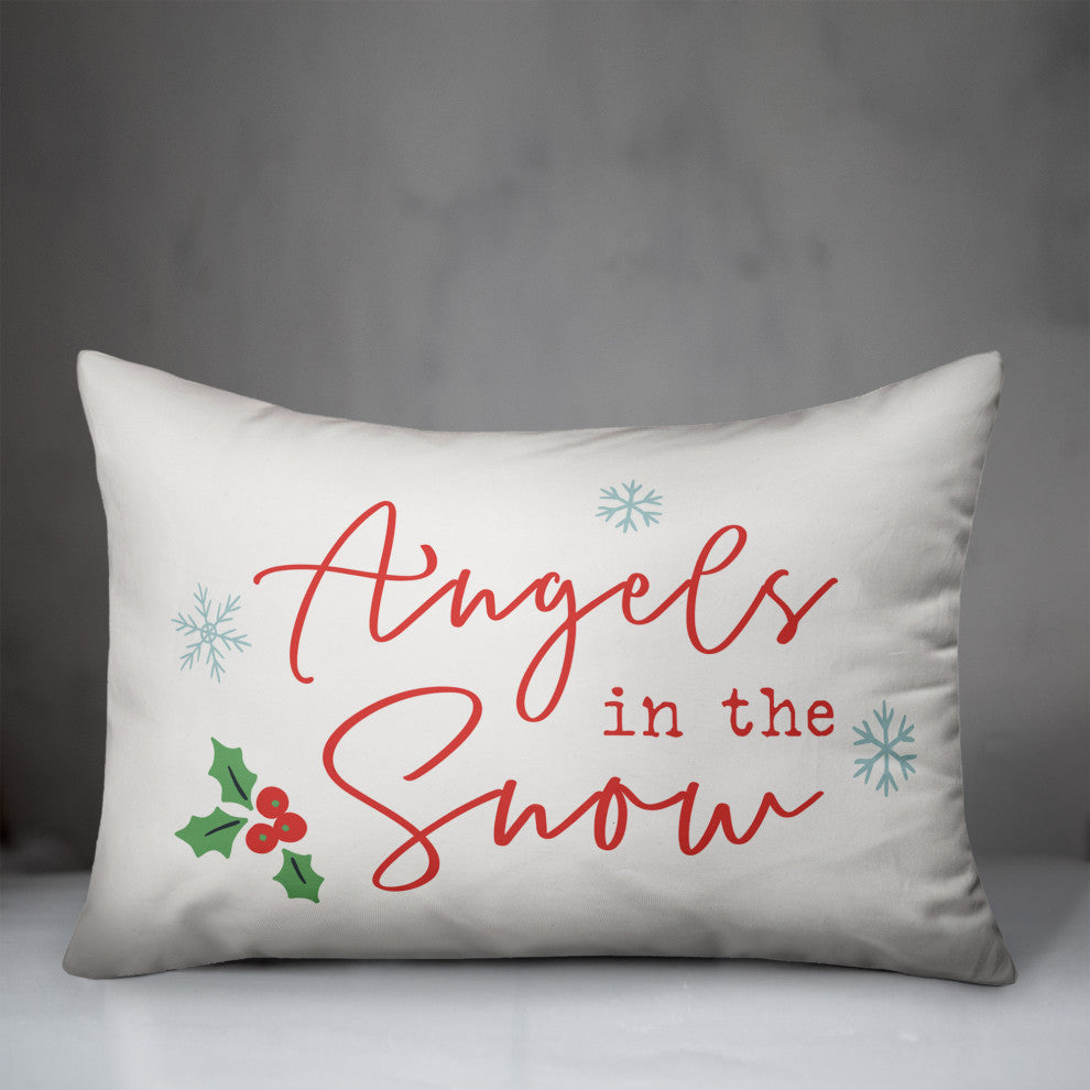 White Angels, The Snow 20x14 Spun Poly Pillow
