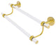 Clearview 18" Double Towel Bar with Groovy Accents, Polished Brass