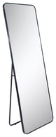 63" x 20" Metal Framed Freestanding Full Length Mirror, Black, 20" X 63"