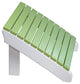 Poly Deluxe Adirondack Footrest, Lime Green & White