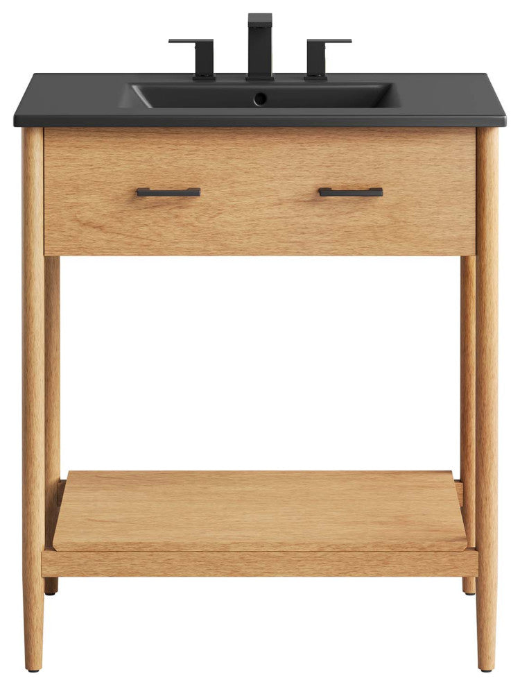 Zaire 30" Bathroom Vanity - Natural Black