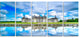 "Chateau De Chambord Castle in Blue" Landscape Wall Art Print, 5 Panels, 60"x28"