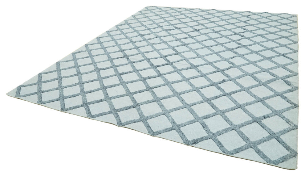 Rug N Carpet - Handmade Modern Design 9' 0'' x 12' 0'' Wool Unique Kilim Rug
