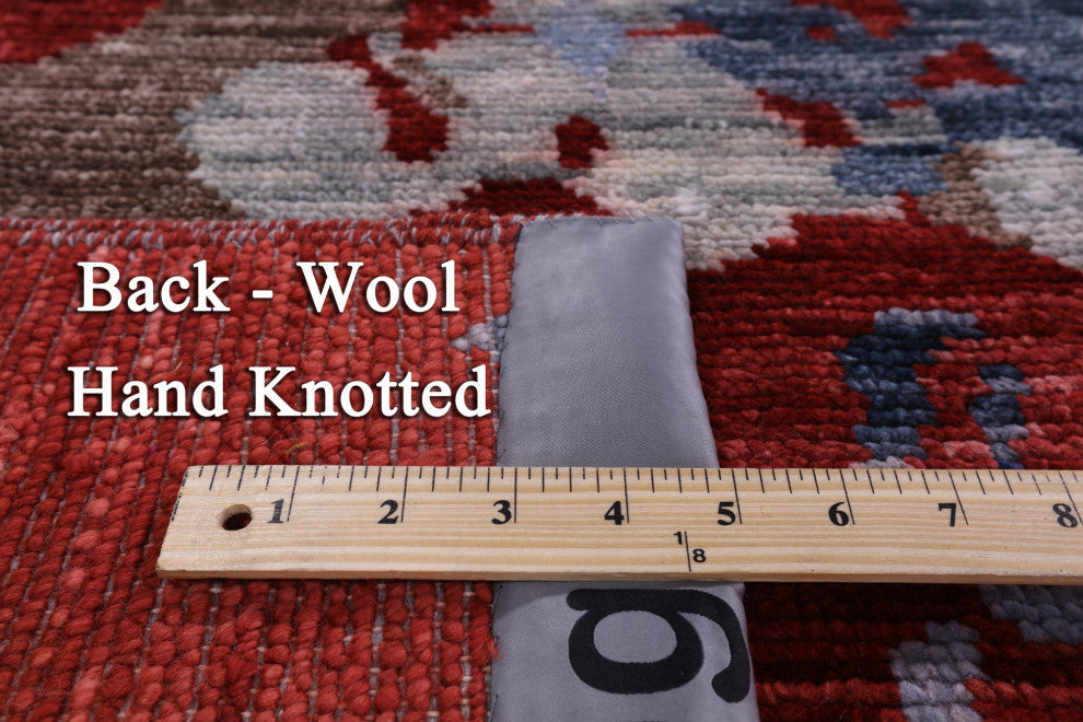 Modern Hand Knotted Wool Rug 9' 0" X 12' 3" Q8577