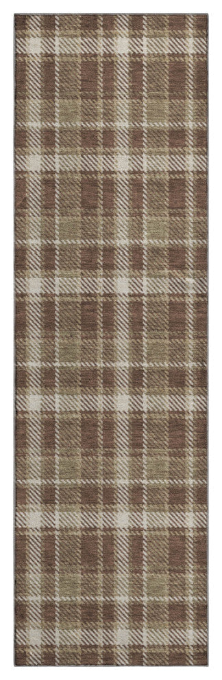 Premium Machine Washable Mayfield AMF563 Chocolate 2'3" x 7'6" Runner Rug