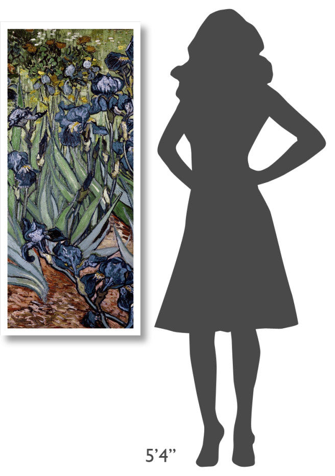 "Irises (center)" Digital Paper Print by Vincent van Gogh, 20"x46"