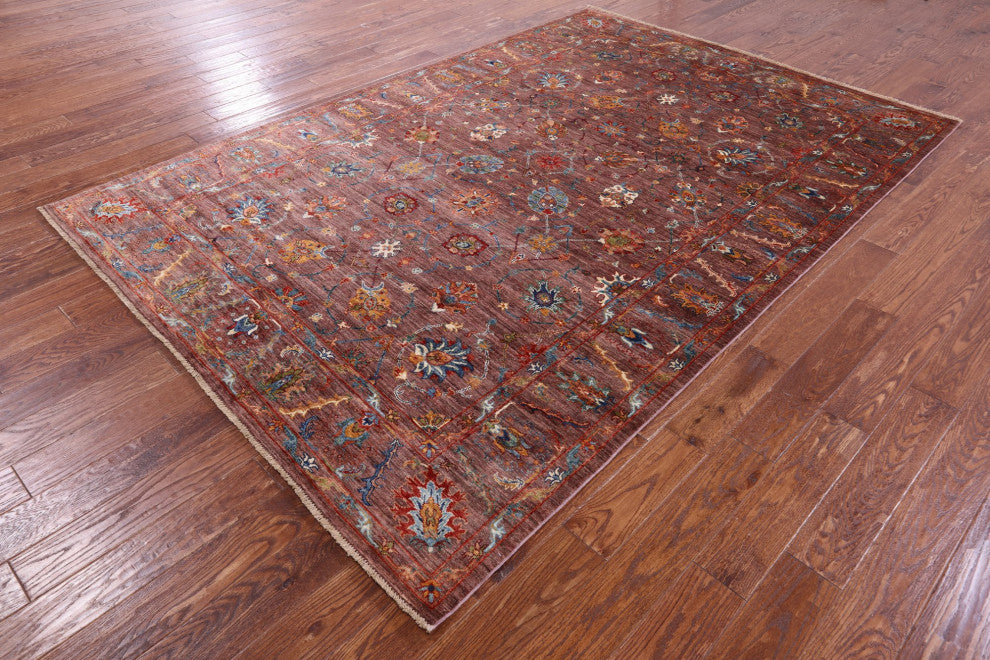 6' 10" X 10' 1" Hand Knotted Persian Tabriz Wool Rug - Q12200