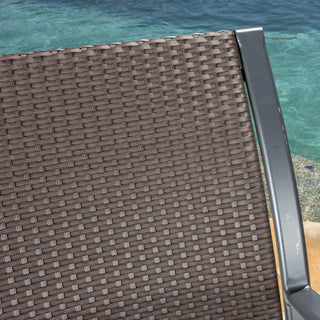 GDF Studio Leann Outdoor Dark Brown Wicker Rocking Chairs