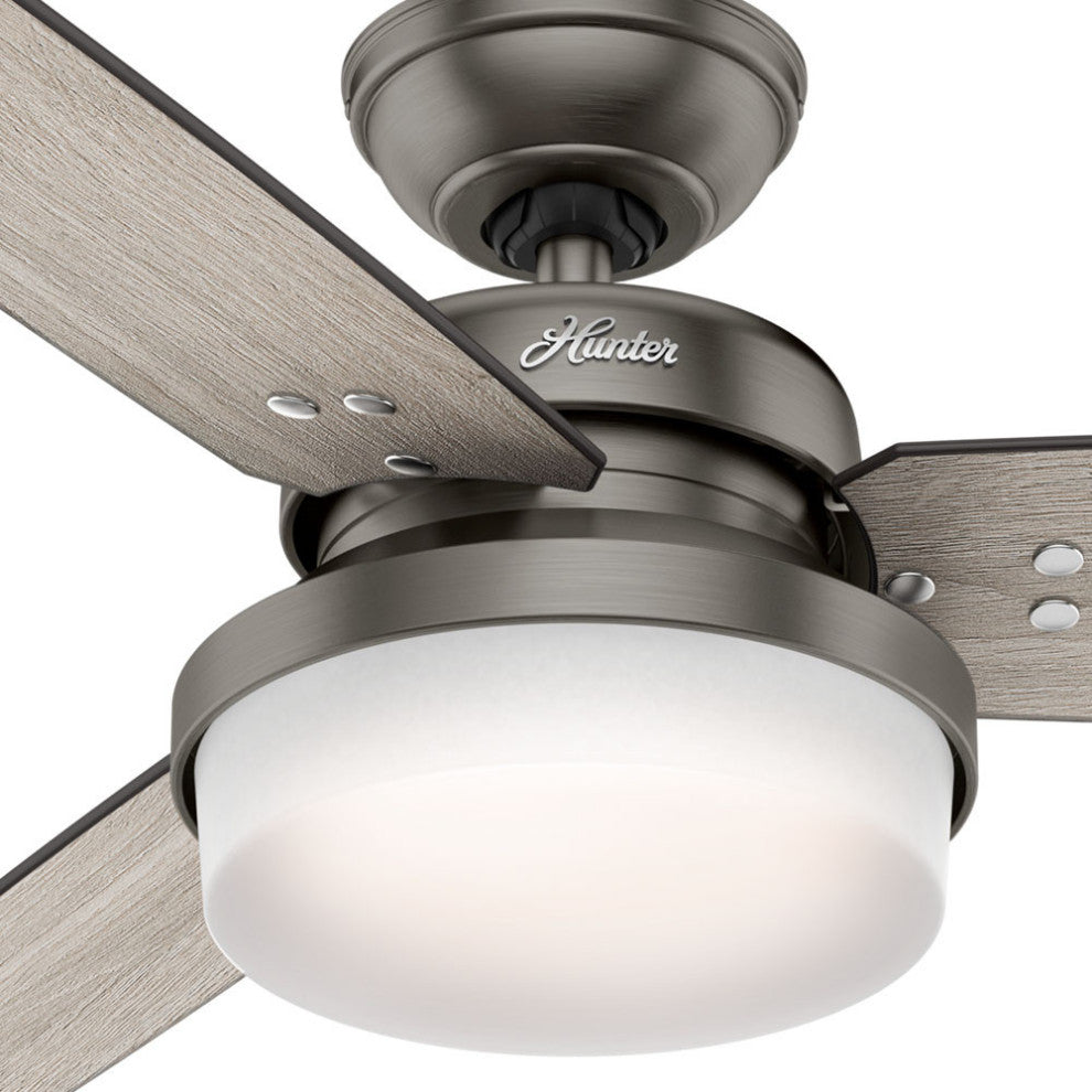 Hunter Fan Company 52" Sentinel Brushed Slate Ceiling Fan With Light and Remote