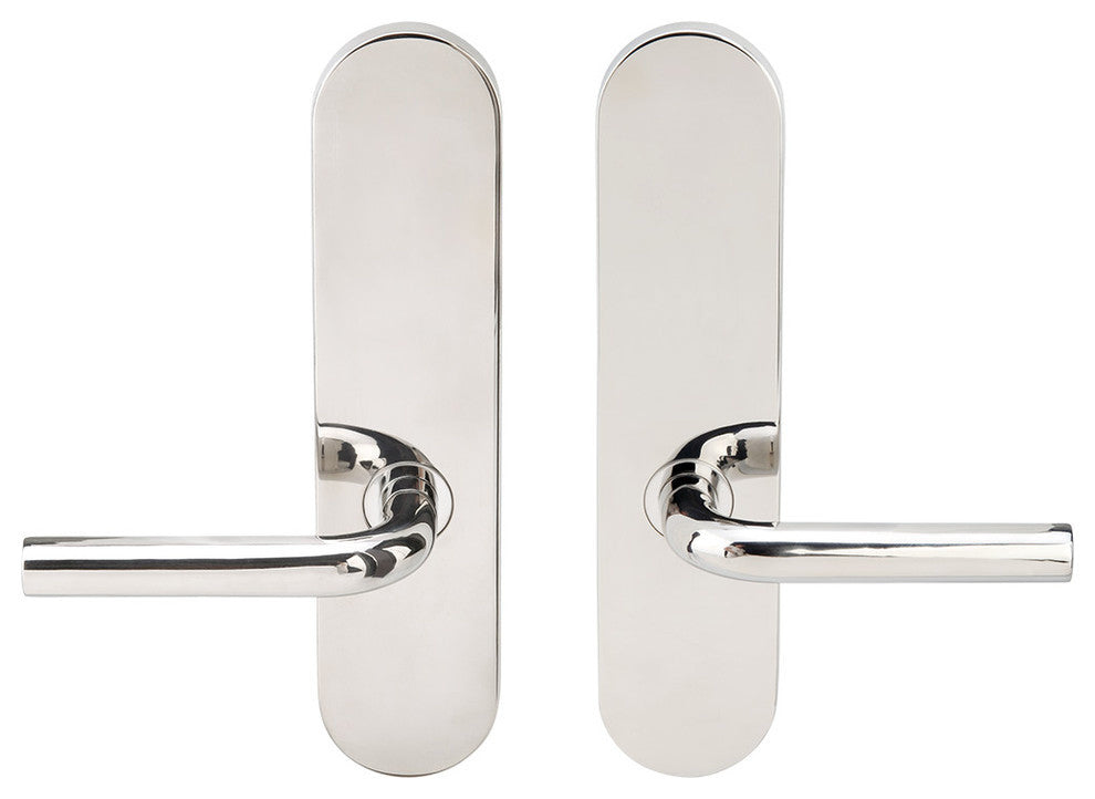 Cologne Lever, Tubular Full Dummy Pair, Left Hand, Polished Stainless Steel
