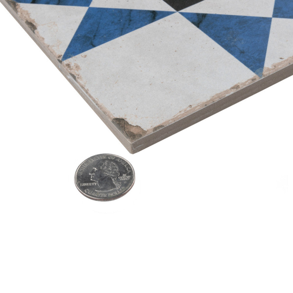 Renaissance Deco Cross Porcelain Floor and Wall Tile Sample