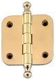 Solid Brass Cabinet Hinge Radius Ball Tip 2" |
