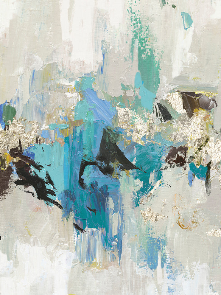 "Blue Silver I" Fine Art Giant Canvas Print, 54"x72"