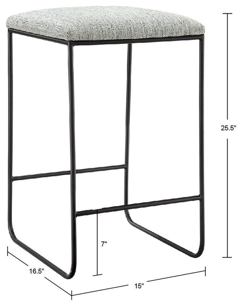 Martha Stewart Hastings Backless Counter Stool with Metal Legs
