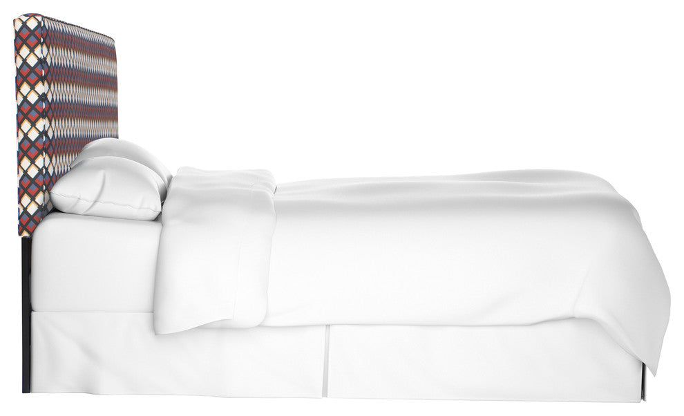 Phoebe Box Seam Headboard, Deco Diamond Rust Gold, Twin