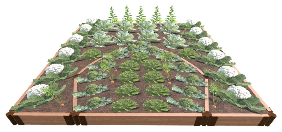 Classic Sienna Walk-In Cathedral 8'x8'x5.5" Raised Garden Bed, 2" Profile