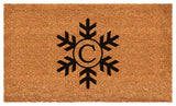 Calloway Mills Snowflake Monogram Doormat, 17"x29", Letter C