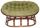 65"x48" Solid Micro Suede Double Papasan Cushion, Sage