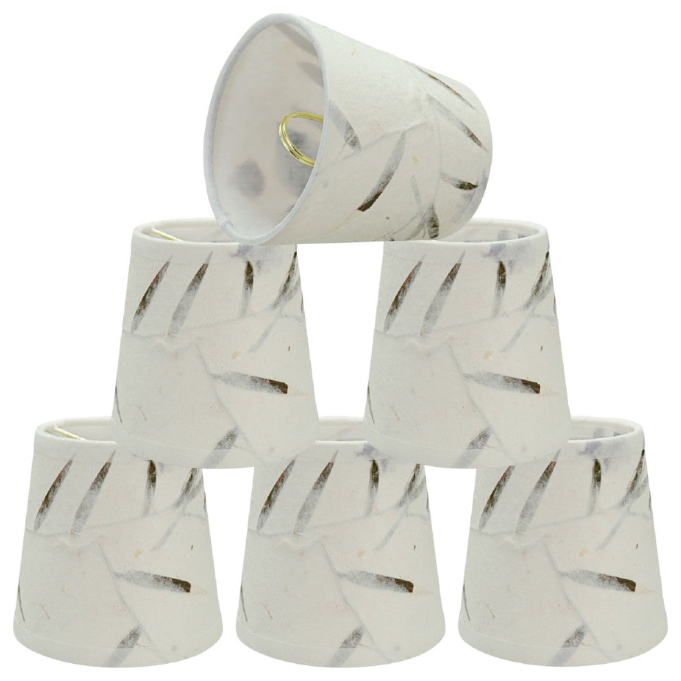 Aspen Creative 32720-X Hardback Empire Clip-On Lamp Shade Off White 3" x 4" x 4"
