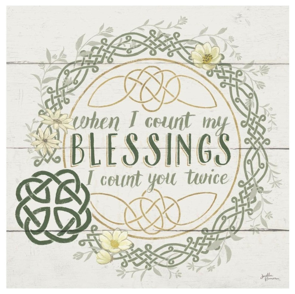 "Irish Blessing II" Digital Paper Print by Janelle Penner, 20"x20"