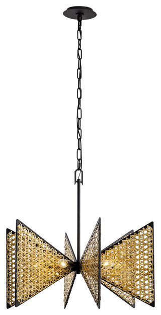 Machina 6-Lt Chandelier - Matte Black/Sulahiya