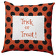 Trick or Treat Dots Accent Pillow, Harvest Orange, 16"x16"