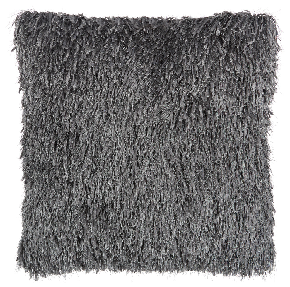 Mina Victory TL048 Throw Pillow, Charcoal, 20" x 20"