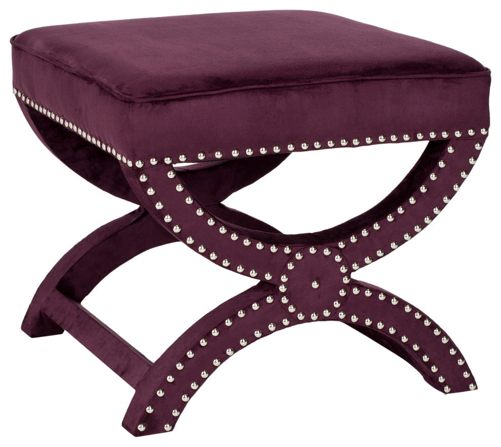 Safavieh Mystic Ottoman, Plum