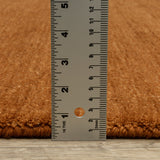 Apollo Heathered Solid Rust Hand-Made Wool Area Rug Runner 2'6" x 8'