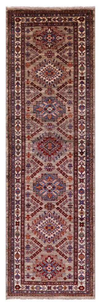 2' 10" X 9' 3" Runner Super Kazak Handmade Rug - Q12350